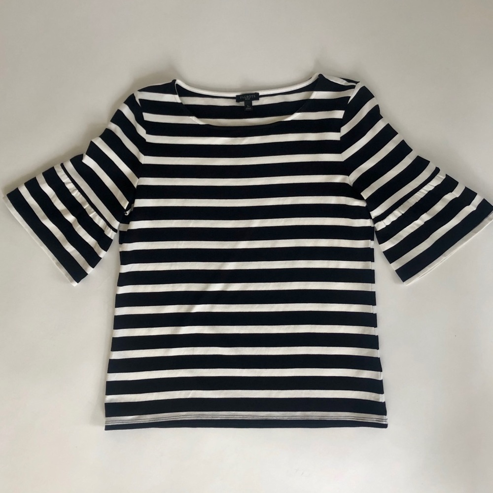 Talbots ruffle sleeve tee shirt